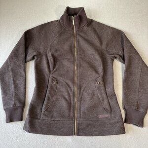 Merrell Womens M Wool Blend Full Zip Sweater Jacket Outdoor Hiking Gorpcore Cozy